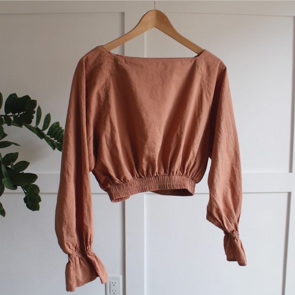 Oak+Fort Puff Sleeve Blouse in Blush - Picture 2 of 5